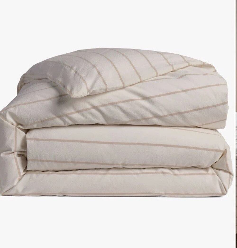 Parachute Brushed Cotton Duvet Cover Cream/ivory Cal King/King $260 NEW